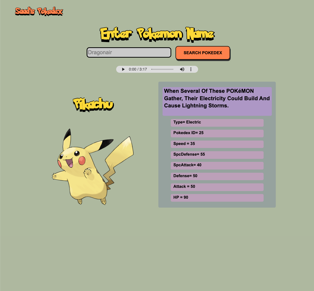 JavaScript: Pokedex